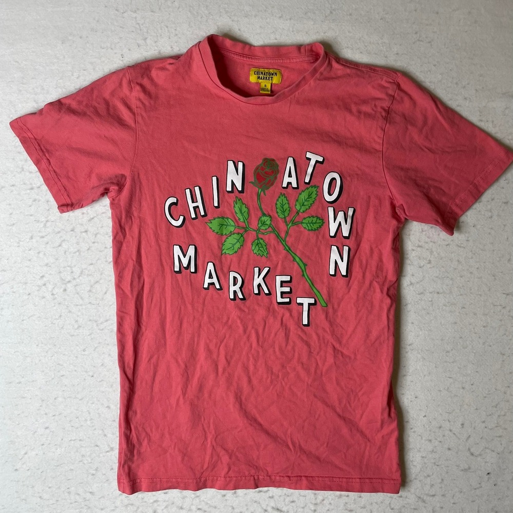 Chinatown Market Rose Graphic T Shirt Coral Pink Size‎ S Cotton